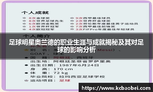 足球明星奥兰德的职业生涯与成就揭秘及其对足球的影响分析